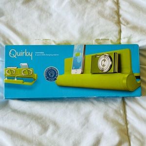 Quirky Converge 4-port charging station pop green